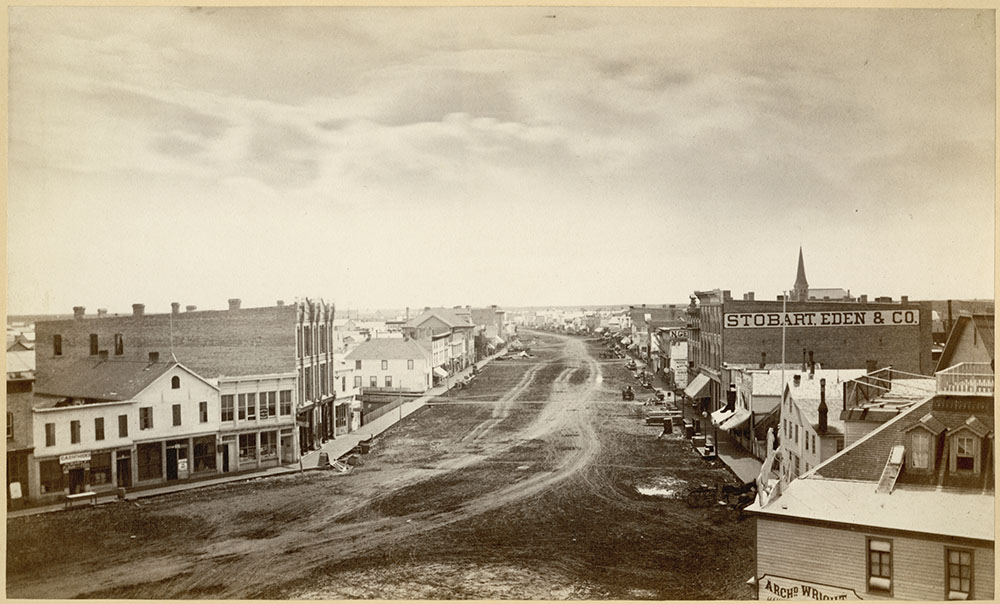 Main Street, Winnipeg, looking south, 1879.